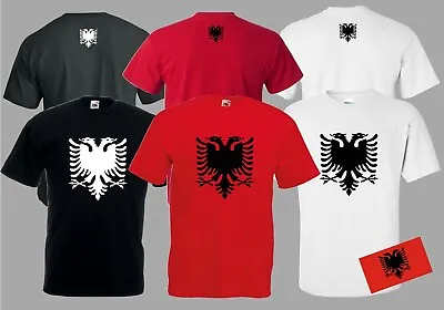 Buy Albania T Shirt Albanian Style Double-headed Eagle Albanian Flag Tee Top S-XXXL • 9.99£