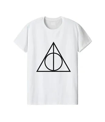 Buy Unisex XL Deathly Hallows Harry Potter T-Shirt With Free Notebook And Coaster • 12£