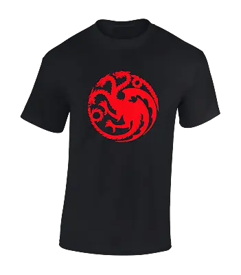 Buy Targaryen House Dragon Mens T Shirt House Of Thrones Game Of Dragons Cool • 10.99£