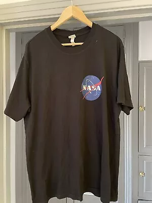 Buy NASA By H&M Mens Short Sleeve Black Round Neck T-shirt Size XL  Good Condition • 5£