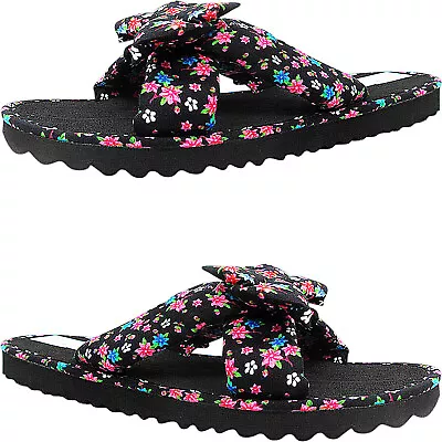 Buy New Women Ladies Light Flat Slip On Fabric Mules Summer Sandals Flip Flops Size  • 6.25£