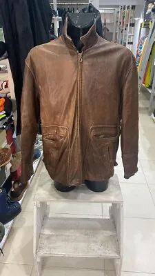Buy Bomb Boogie Leather Jacket Used Man TG XXL Brown XXE76L • 136.72£