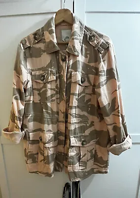 Buy Ladies Pink Camouflage Shacket Size M From River Island *NEW* • 30£