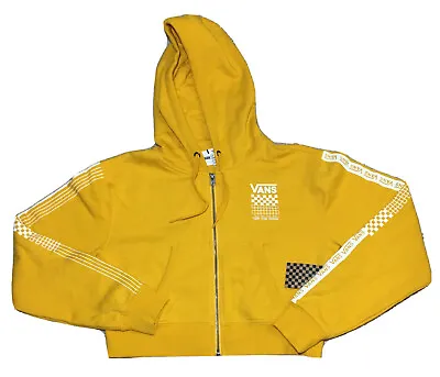 Buy Vans Off The Wall Hoodie Women’s XS Cropped Above Belly Mustard Checkered NWT • 46.27£