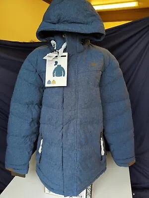 Buy RRP £110 Large Shiver Trespass Male Padded Jacket Denim • 29£
