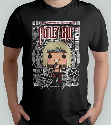 Buy Motley Crue Vince Neil Comic Pop Culture Design T-Shirt • 10£