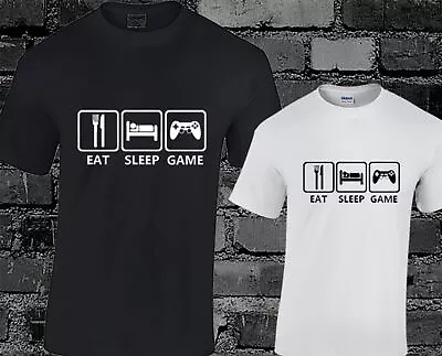 Buy Eat Sleep Game Mens T Shirt Funny Gamer Gift Present Idea • 7.99£