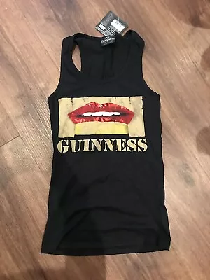 Buy Women’s Guinness Official Merch Black Lips Top (size 10) • 25£