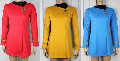 Buy Star Trek Woman's CLASSIC Fancy Dress Adult Costume Uniform TOS 3 Colors • 35.99£