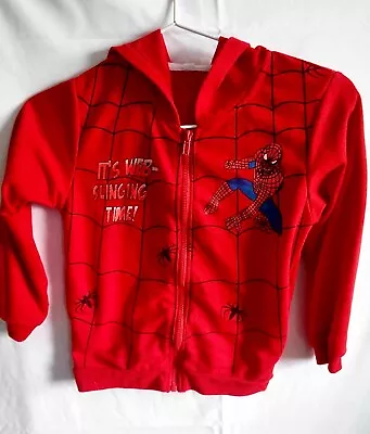 Buy Boys SPIDERMAN Hoodie, Red, Suitable For 4 Yr Old, Vgc. Spider-Man • 4.99£