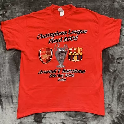 Buy Champions League Final Arsenal Vs Barcelona Paris 2006 T-Shirt Merch XL Free P&P • 11.99£