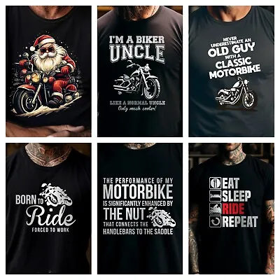 Buy Biker T Shirt Funny Dad Grandad Uncle Son Brother Fathers Day Birthday Gift Top • 15.99£