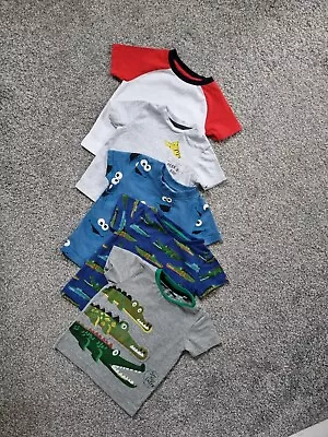 Buy Baby Boys Next Tshirt Bundle 3-6 Months Sesame Street Crocodile Cookie Monster D • 9.99£