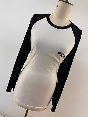Buy Dickies Long Sleeve T Shirt Black And White Size Large • 6.50£