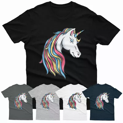 Buy Rainbow Unicorn Cute Unicorn Mens T Shirts Unisex Tee #P1#Or#A • 9.99£