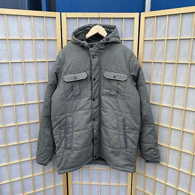 Buy New Guinness Puffer Jacket Size Large Grey Hooded Warm Quilted Parka • 24.99£