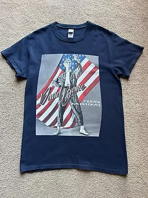 Buy David Bowie T-Shirt Blue 'Young Americans' Small • 4.99£