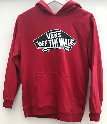 Buy VANS OFF THE WALL Hoodie Red Pullover Skateboarding Mens Medium M • 19.99£