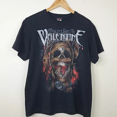 Buy Bullet For My Valentine T Shirt Mens Large Black Band Graphic Metal Cotton Tee • 19.99£