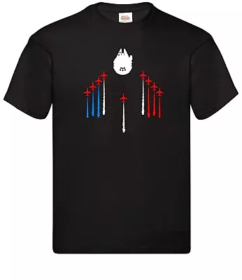 Buy Millennium Falcon And Red Arrows In Formation Inspired   T-shirt • 23£