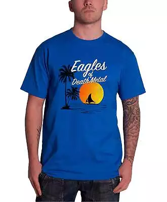 Buy Eagles Of Death Metal Sunset Band Logo New Official Mens Blue T Shirt • 17.95£
