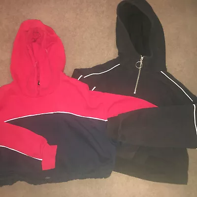 Buy 2 X H&M Hoodies Cropped Navy And Red, Black And White  • 10£