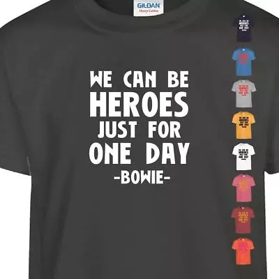 Buy We Can Be Heroes David Bowie Kids T-Shirt Printed Rock  Music Star Tee Gift • 7.99£