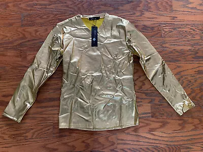 Buy Women’s Size Large Delie Brand Gold Shiny Shirt Cosplay Costume Flashy NWT • 9.40£
