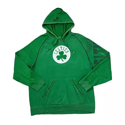 Buy ADIDAS NBA Boston Celtics Embroidered Logo Spellout Basketball Hoodie XL Green • 25£