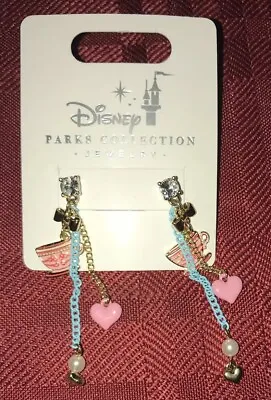 Buy Disney Parks Alice In Wonderland Teacups Dangle Earrings Dress Shop NEW • 38.60£