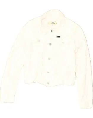 Buy UNLIMITED Womens Denim Jacket UK 14 Large White Cotton AQ05 • 22.26£