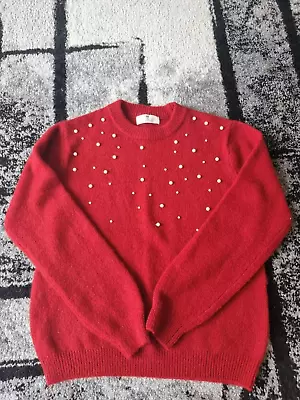Buy H&M Girls Red Christmas Jumper - Age 12-14 Years • 4.99£