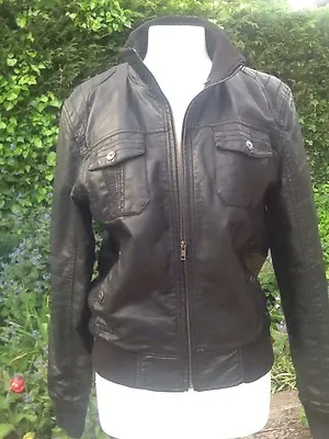 Buy Faux Leather Jacket Hoodie Hooded Mens Boys Size XS Black CEDARWOOD STATE  • 26.99£