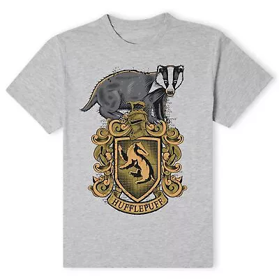 Buy Official Harry Potter Hufflepuff Drawn Crest Unisex T-Shirt • 17.99£