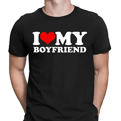 Buy Funny I Love My Boyfriend Heart Gift Joke Novelty Mens T-Shirts Tee Top #6NE#2 • 9.99£