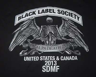 Buy 2013 BLACK LABEL SOCIETY Dealin Death 25/8 Concert Tour (MED) T-Shirt Zakk Wylde • 37.80£