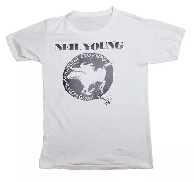 Buy Vintage Neil Young & Crazy Horse  Ragged Glory Tour 1991 T Shirt Small • 118.40£