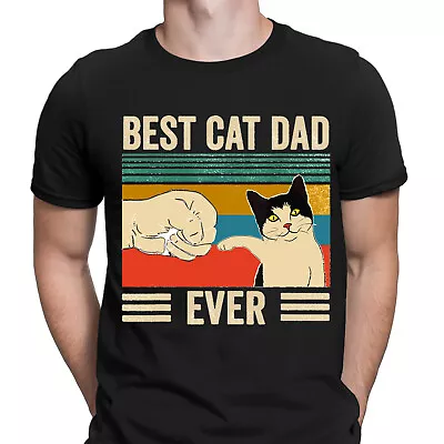 Buy Best Cat Dad Fathers Day Funny Novelty Regular Fit Cotton Mens T-Shirts Top #6ED • 9.99£