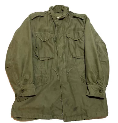 Buy Vintage 50s M-1951 M51 Military Heavy Field Jacket OG 107 Mens Small • 66.31£