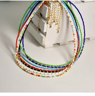 Buy Colorful Miyuki Beads  Y2k Choker Necklace Jewellery Fashion • 3.07£