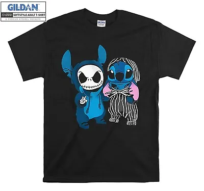 Buy Stitch And Jack Skellington T-shirt Gift Hoodie T Shirt Men Women Unisex 7395 • 12.95£