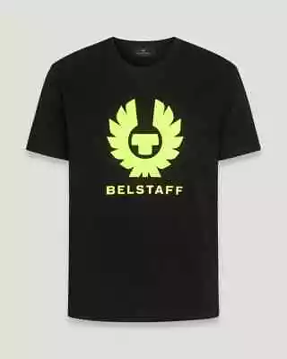 Buy Belstaff Phoenix Logo Cotton T-shirt Black/neon Yellow Xl Rrp £70 Bnwt • 45£