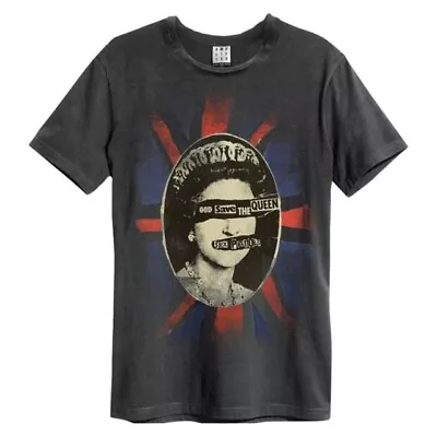 Buy Sex Pistols Queen Amplified Charcoal Unisex T-Shirt New & Official Music Merch • 25£