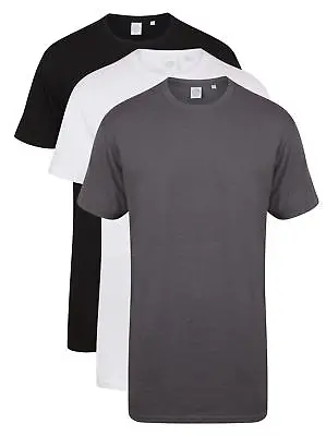 Buy Mens Mans BLACK GREY Or WHITE Extra Long Length Cotton Tee T-Shirt • 11.50£
