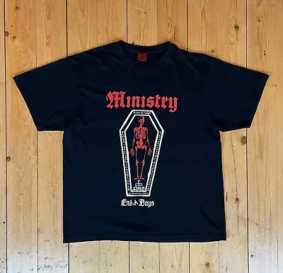 Buy 2008 Ministry End Of Days Metal Band Music Graphic T Shirt XL Black Vintage • 25£
