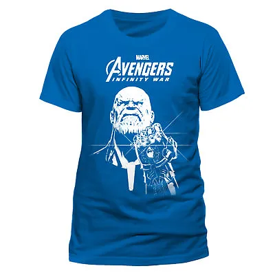 Buy Marvel Comics: Avengers Infinity War - Thanos Infinity Gauntlet Blue T-shirt • 10.99£