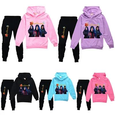Buy New Boys Girls Descendants 3 Casual Hoodies Sweatshirt Tops +Trousers 2pcs Set • 19.78£