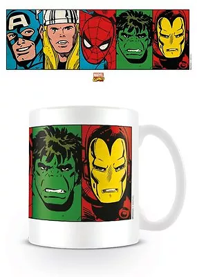 Buy Marvel Retro Faces Thor Hulk Iron Man Mug New  Gift Boxed 100% Official Merch • 7.99£
