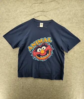Buy Disney Mens Medium M Blue Animal Muppets T-shirt 100% Cotton Crew Short Sleeve • 10.99£