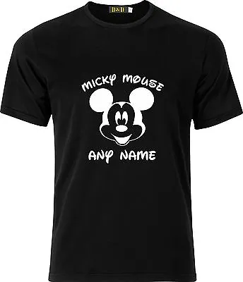 Buy Personalised Micky Mouse Face  Funny Humour Cotton T Shirt • 9.49£